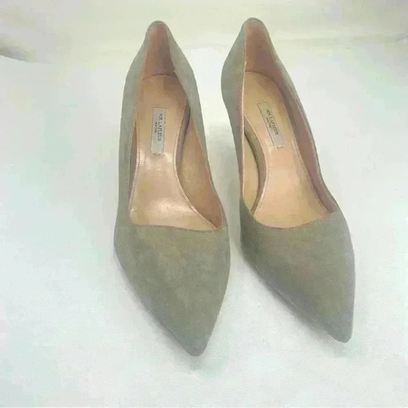 M.M.Lafleur Pumps High Heel Vanessa Womens EU 38 Suede Leather Taupe Career EUC - Picture 9 of 11